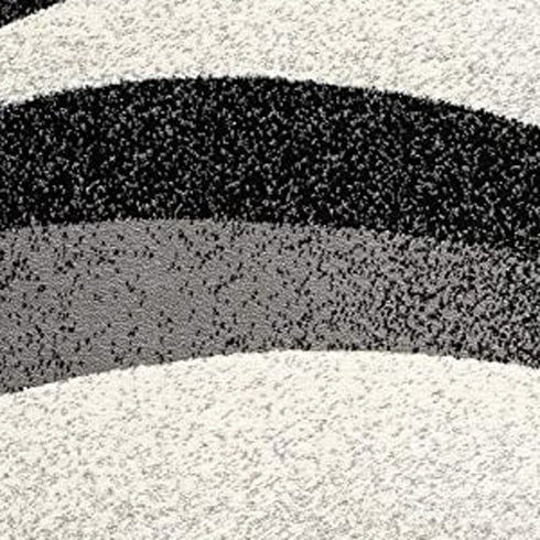 2' X 4' Gray Abstract Dhurrie Area Rug